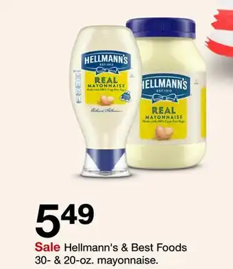 Target Hellmann's & Best Foods 30 - & 20 - oz. mayonnaise offer