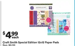 Michaels Craft Smith Special edition 12x12 Paper Pads offer