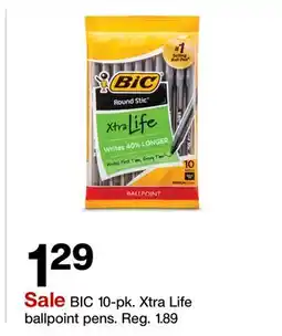 Target BIC 10-pk. Xtra Life ballpoint pens offer