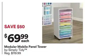 Michaels Modular Mobile Panel Tower by Simply Tidy offer