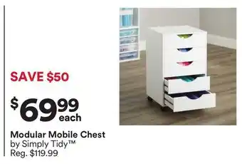 Michaels Modular Mobile Chest by Simply Tidy offer