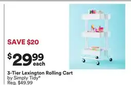 Michaels 3-Tier Lexington Rolling Cart by Simply Tidy offer