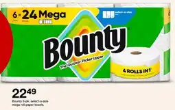 Target Bounty 6-pk. select-a-size mega roll paper towels offer