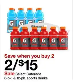 Target Gatorade 8-pk. & 12-pk. sports drinks offer