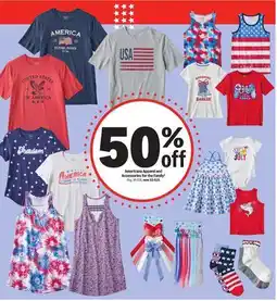 Meijer Americana Apparel and Accessories for the Family offer