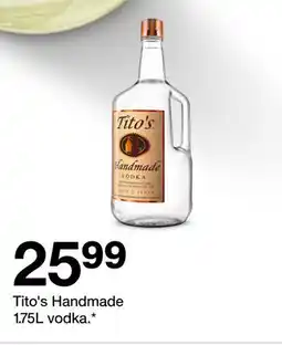 Target Tito's Handmade 1.75L vodka offer
