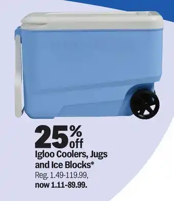 Meijer Igloo Coolers, Jugs and Ice Blocks offer