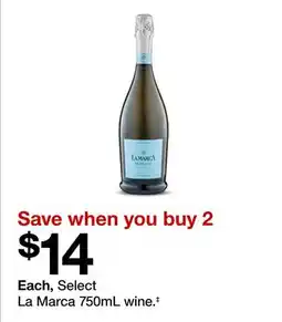 Target Select La Marca 750mL wine‡ offer