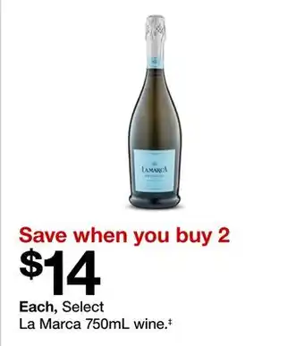Target Select La Marca 750mL wine‡ offer