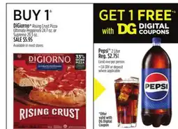 Dollar General DiGiorno Rising Crust Pizza Ultimate Pepperoni 24.7 oz. or Supreme 29.3 oz offer