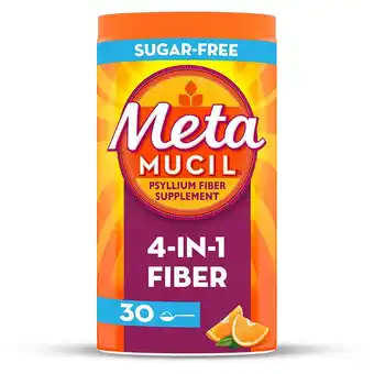Walgreens 4 in 1 Daily Fiber Supplement Powder, for Digestive Health and Regularity Orange offer