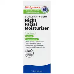 Walgreens Ultra Lightweight Night Facial Moisturizer Fragrance Free offer