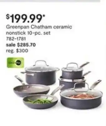 JC Penney Greenpan Chatham Ceramic Nonstick 10-pc Set offer