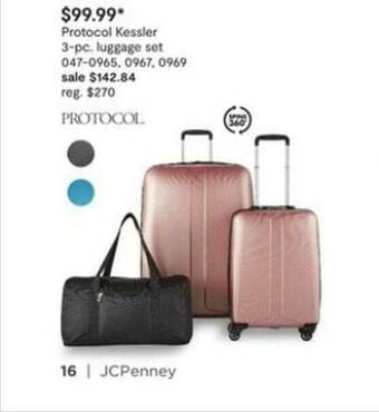 JC Penney Protocol Kessler 3-pc Luggage Set offer