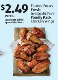 Aldi Farmer focus fresh antibiotic free family pack chicken wings offer