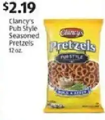 Aldi Clancy's pub style seasoned pretzels offer