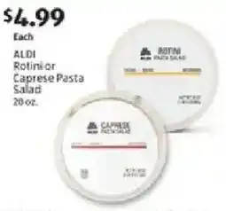 Aldi Aldi rotini or caprese pasta salad offer