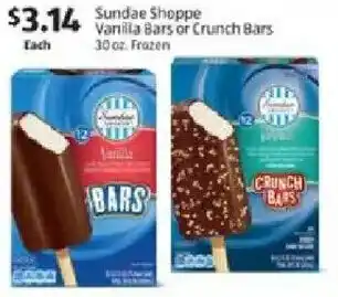Aldi Sundae Shoppe vanilla bars or crunch bars offer