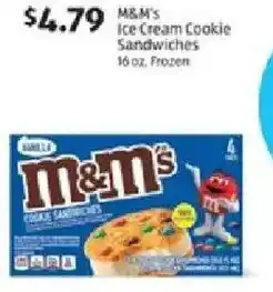 Aldi M&M's ice cream cookie sandwiches offer