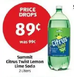 Aldi Summit citrus twist lemon lime soda offer
