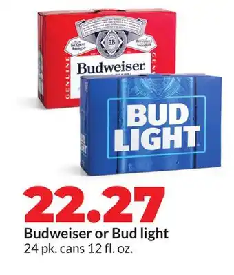 Hy-Vee Budweiser or Bud light offer