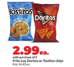 Hy-Vee Frito-Lay Doritos or Tostitos chips offer