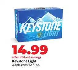 Hy-Vee Keystone Light offer