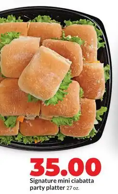 Hy-Vee Signature mini ciabatta party platter offer