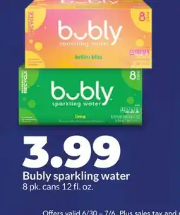 Hy-Vee Bubly sparkling water offer