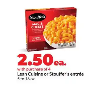 Hy-Vee Lean Cuisine or Stouffer's entrée offer