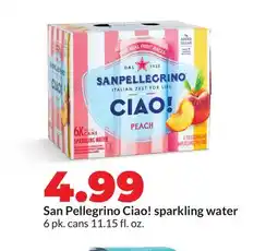 Hy-Vee San Pellegrino Ciao! sparkling water offer