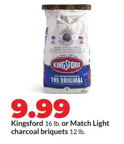 Hy-Vee Kingsford 16 lb. or Match Light charcoal briquets offer