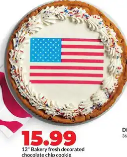 Hy-Vee 12 Bakery fresh decorated chocolate chip cookie offer