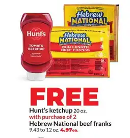 Hy-Vee Hebrew National beef franks offer