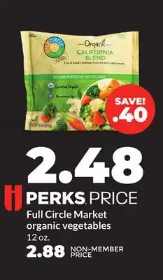 Hy-Vee Full Circle Market organic vegetables offer