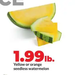 Hy-Vee Yellow or orange seedless watermelon offer