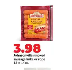 Hy-Vee Johnsonville smoked sausage links or rope offer