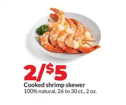 Hy-Vee Cooked shrimp skewer offer
