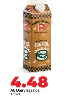 Hy-Vee AE Dairy egg nog offer