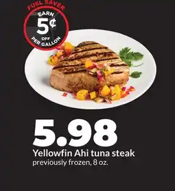 Hy-Vee Yellowfin Ahi tuna steak offer