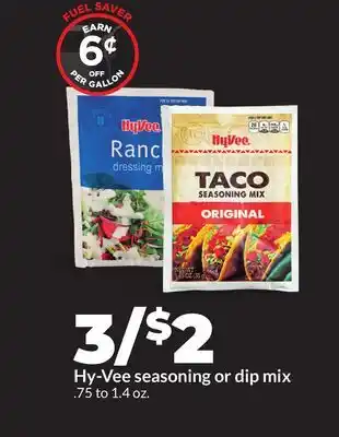 Hy-Vee Hy-Vee seasoning or dip mix offer