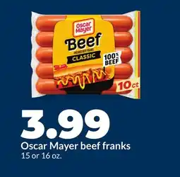 Hy-Vee Oscar Mayer beef franks offer