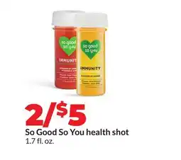 Hy-Vee So Good So You health shot offer