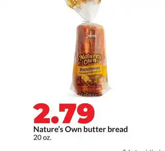 Hy-Vee Nature's Own butter bread offer
