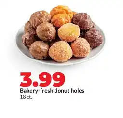 Hy-Vee Bakery-fresh donut holes offer