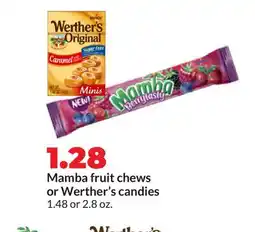 Hy-Vee Mamba fruit chews or Werther's candies offer