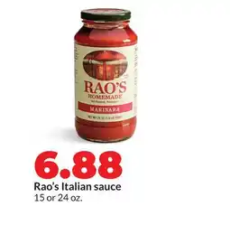 Hy-Vee Rao's Italian sauce offer
