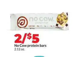 Hy-Vee No Cow protein bars offer