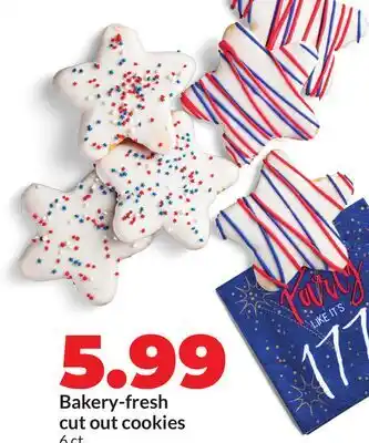 Hy-Vee Bakery fresh cut out cookies offer