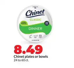 Hy-Vee Chinet plates or bowls offer